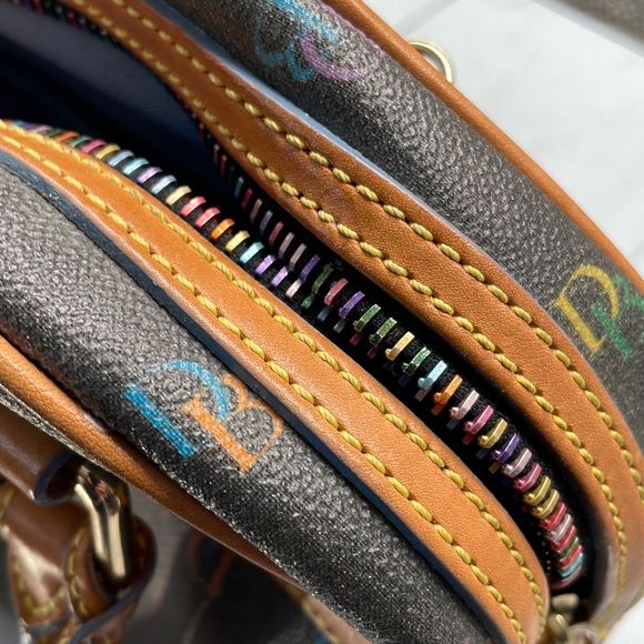 Dooney Bag Circle Moon Small Top Handle Satchel Crossbody Vintage Y2K - Picture 14 of 17